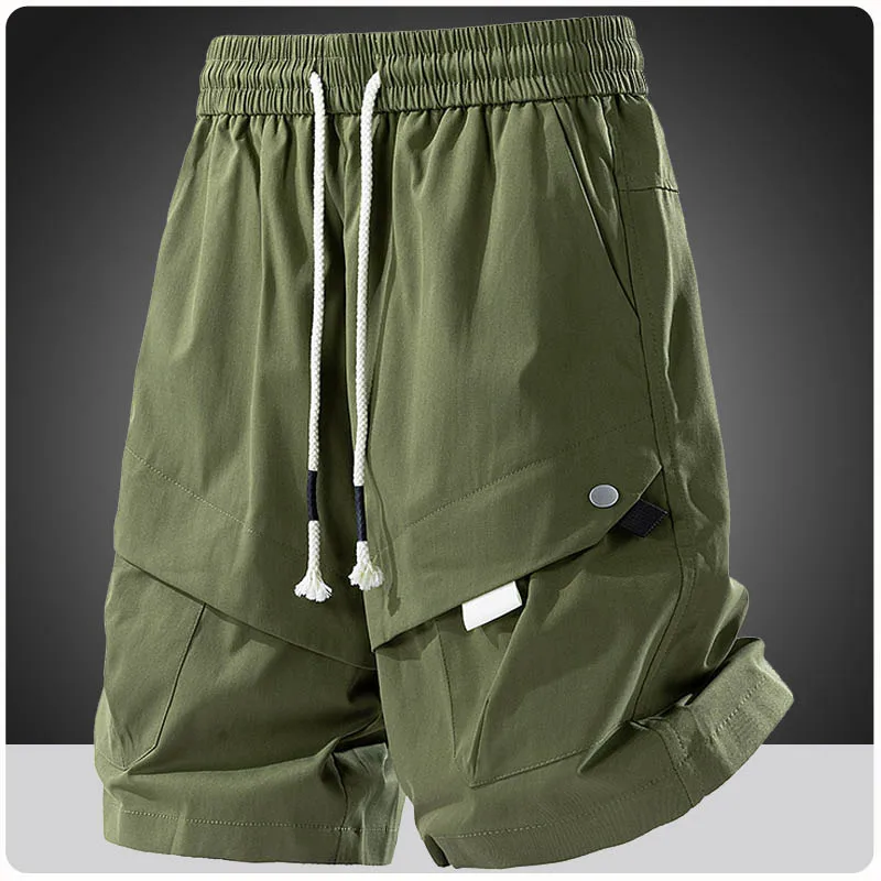 Summer Cool Cargo Shorts Men Plus Size 7XL 8XL Shorts Fashion Casual Jogging Sports Running  Shorts Elastic Waist Short Pant Men