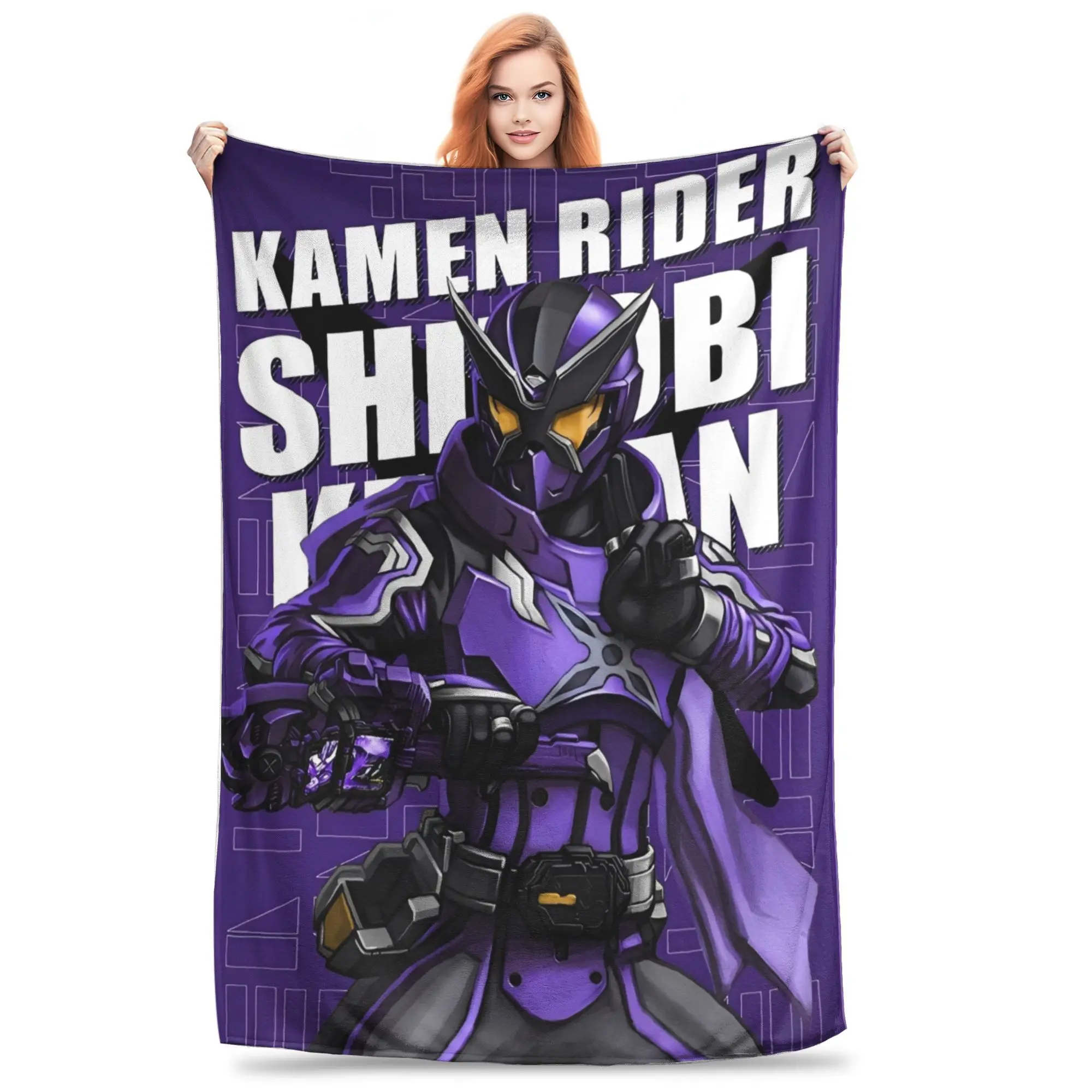 

kamen rider anime Print Blanket For Men Women Ultra Soft Throw Blankets for Sofa 50x60 Inches Multiple Sizes
