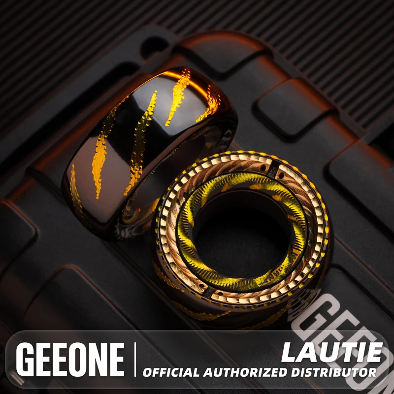 LAUTIE EDC Fidget Original Mechanic Click Fidget Ring Ratchet Mode Fidget Spinner Magnetic Portable Decompression Toy