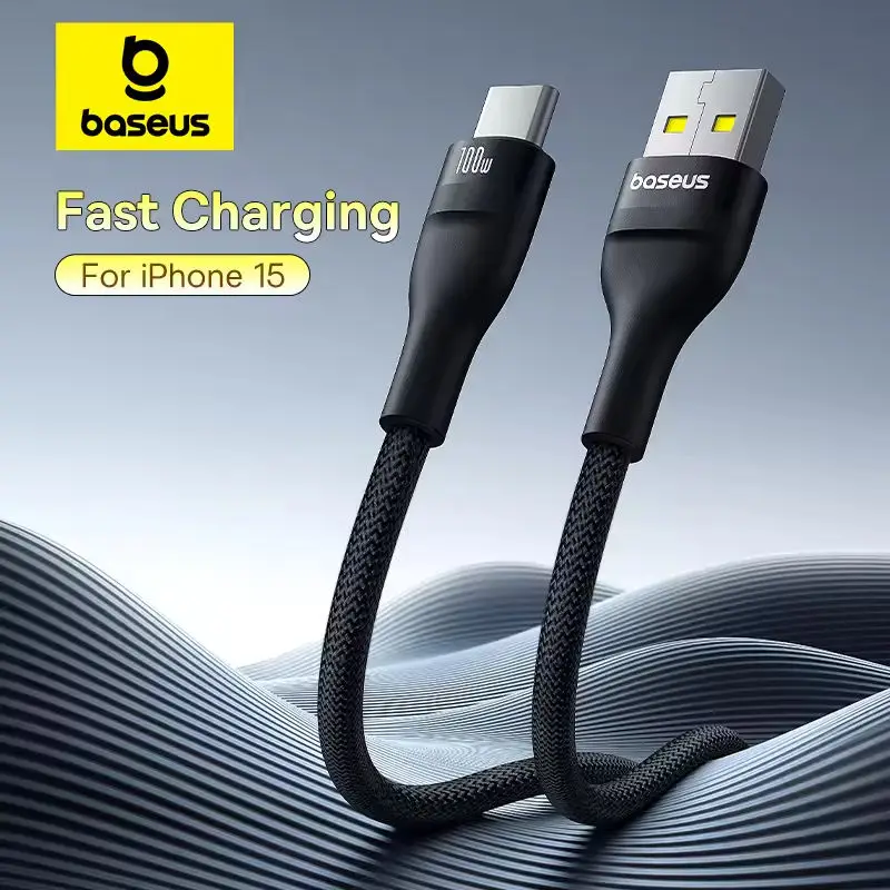 

Кабель Baseus USB Type C для iPhone 15/16 Pus/15 Pro/17 Pro Max, провод для быстрой зарядки Huawei Honor, шнур для передачи данных для Samsung Oneplus