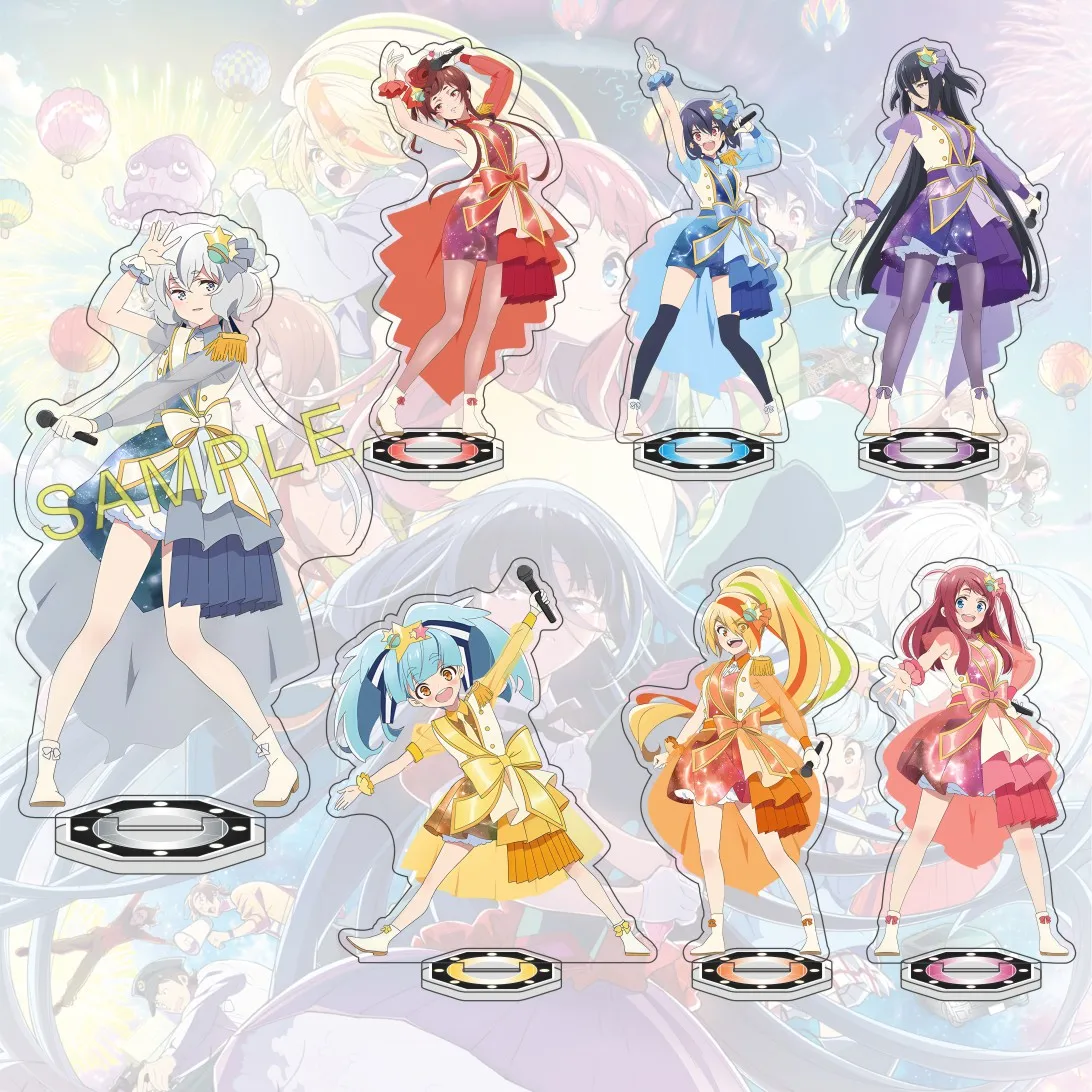 Anime ZOMBIE LAND SAGA 15cm Acrylic Figure Junko Sakura Tae Lily Yugiri Saki Standing Model Desktop Decoration Fan Gift Keychain