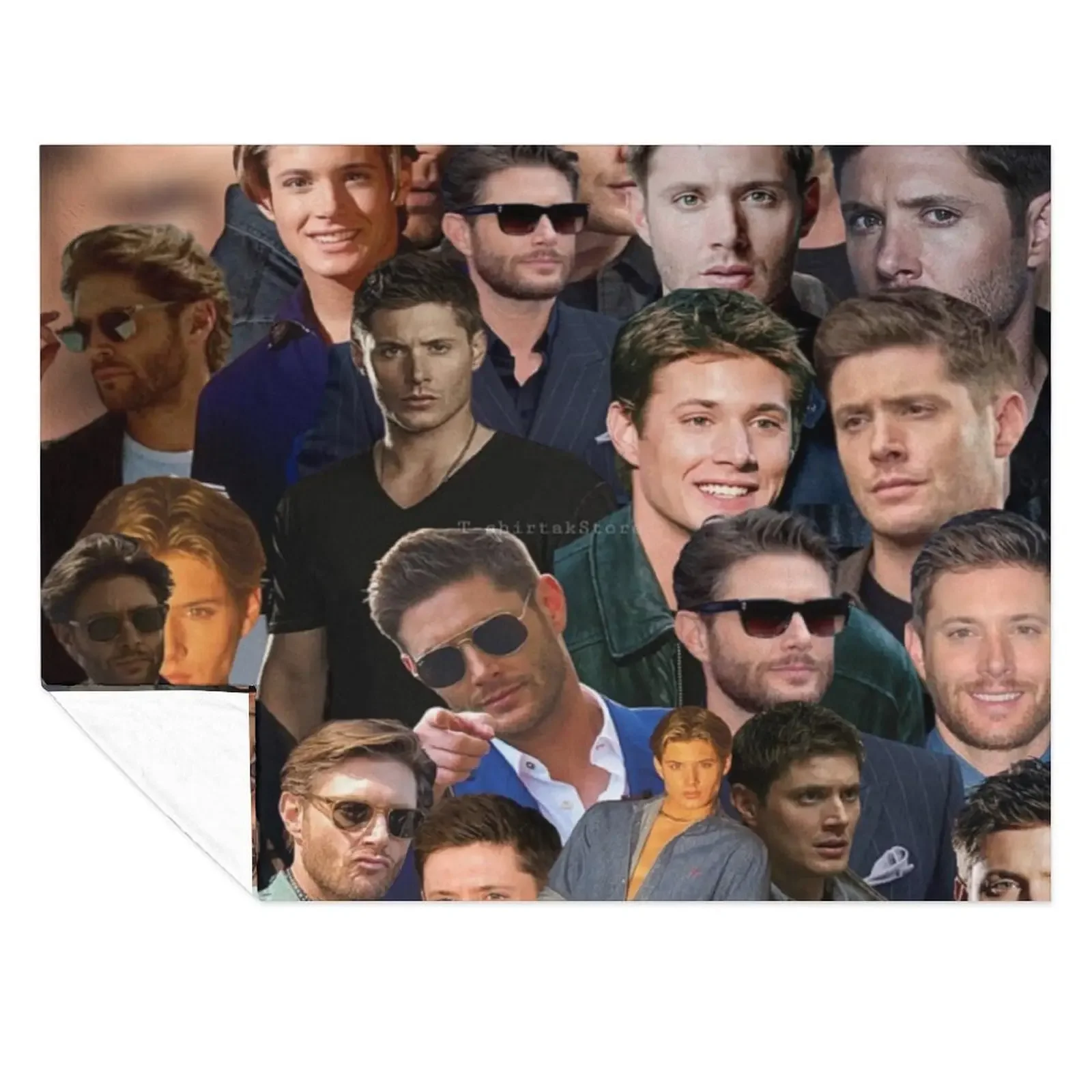 

jensen ackles photo collage Throw Blanket Decorative Beds Polar Luxury Brand Cute Plaid Blankets