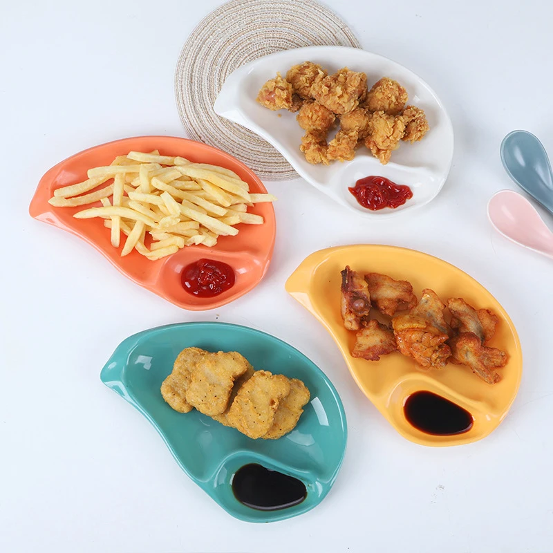 Creative Conch Dumpling Dish Multi-use Plate Vinegar Discs Sauce Container Sushi Chips Snacks Bone Spitting Plate Home Party