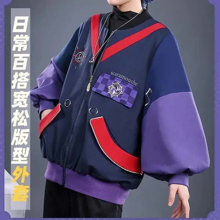 

Новинка 2025 года, весенне-осенняя повседневная бейсбольная куртка из полиэстера с длинными рукавами, пальто, костюм, игра, аниме, косплей, толстовка Balladeer Wanderer