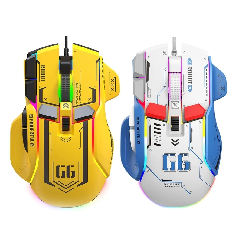 

RGB Computer Mouse with 10 Programmable Buttons 13 Backlights Modes