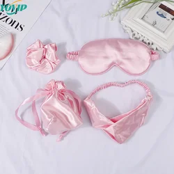 1/4PCS Imitated Silk Double-Side Shading EyeShade Sleeping Eye Mask Cover Eyepatch Blindfolds Eyeshade Health Sleep Shield Light