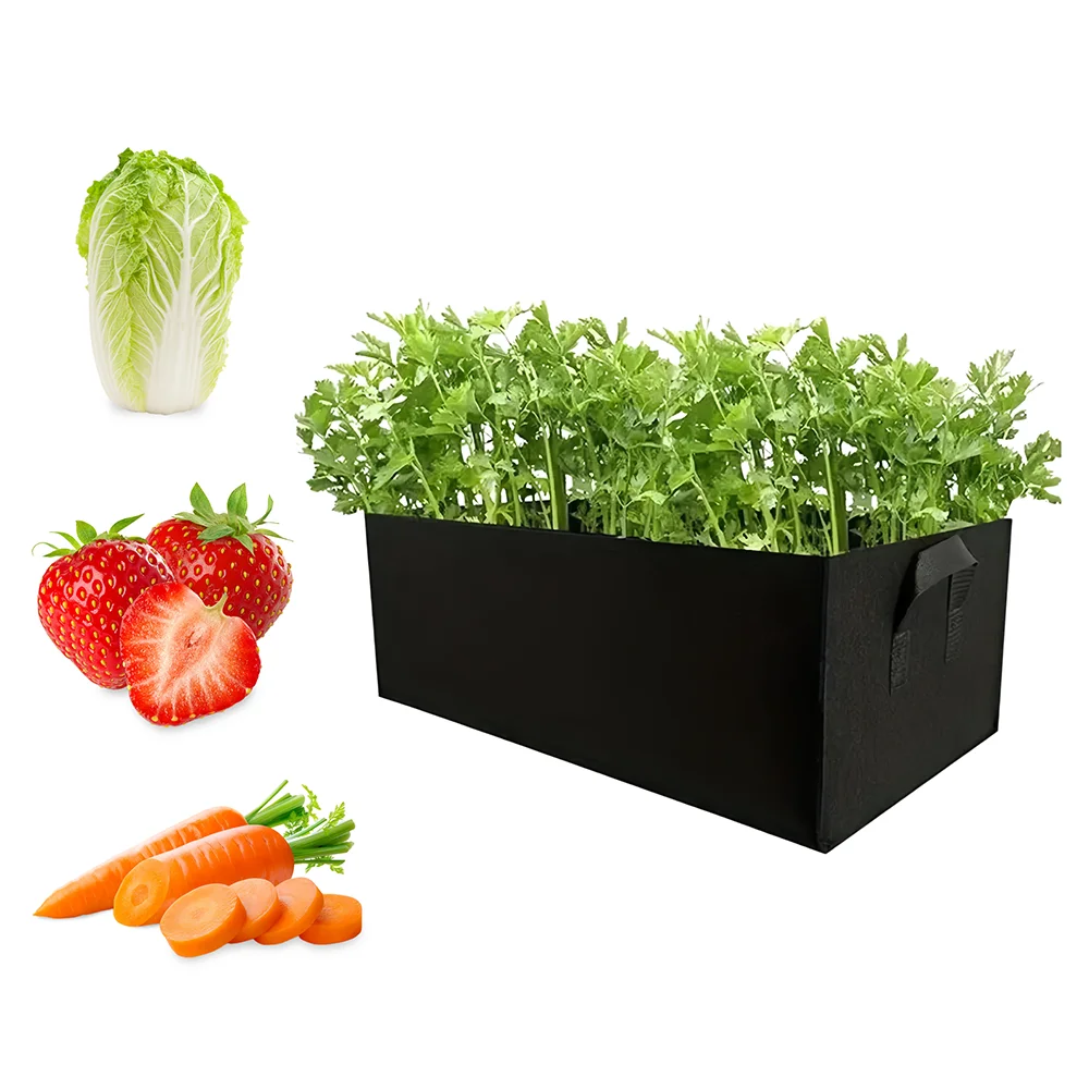 Square Felt Growing Bucket Plant Growth Bag Multi-Functional Vegetable Plant Non-Woven Felt Growing Bag