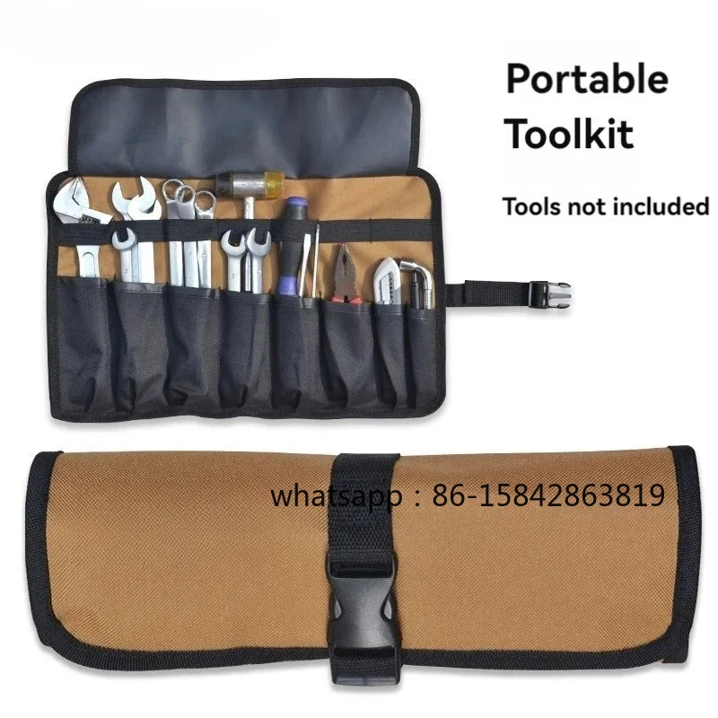 Oxford Cloth Roll Portable Pouch Bag Wrench Tool Foldable Spanner Hammer Camping Pocket Tool Storage Bag Toolkit