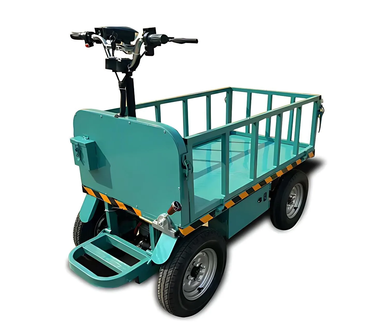 1000kg Load Electric Platform Cargo Carrier Trolley Heavy Loading Transport Cart Prices Small Flatbed Truck with 4 Wheels