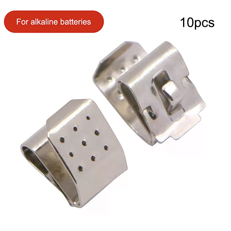 10pcs High Quality Spring Steel With Nickel Plated AA Snap-On Leaf Spring Battery Contact