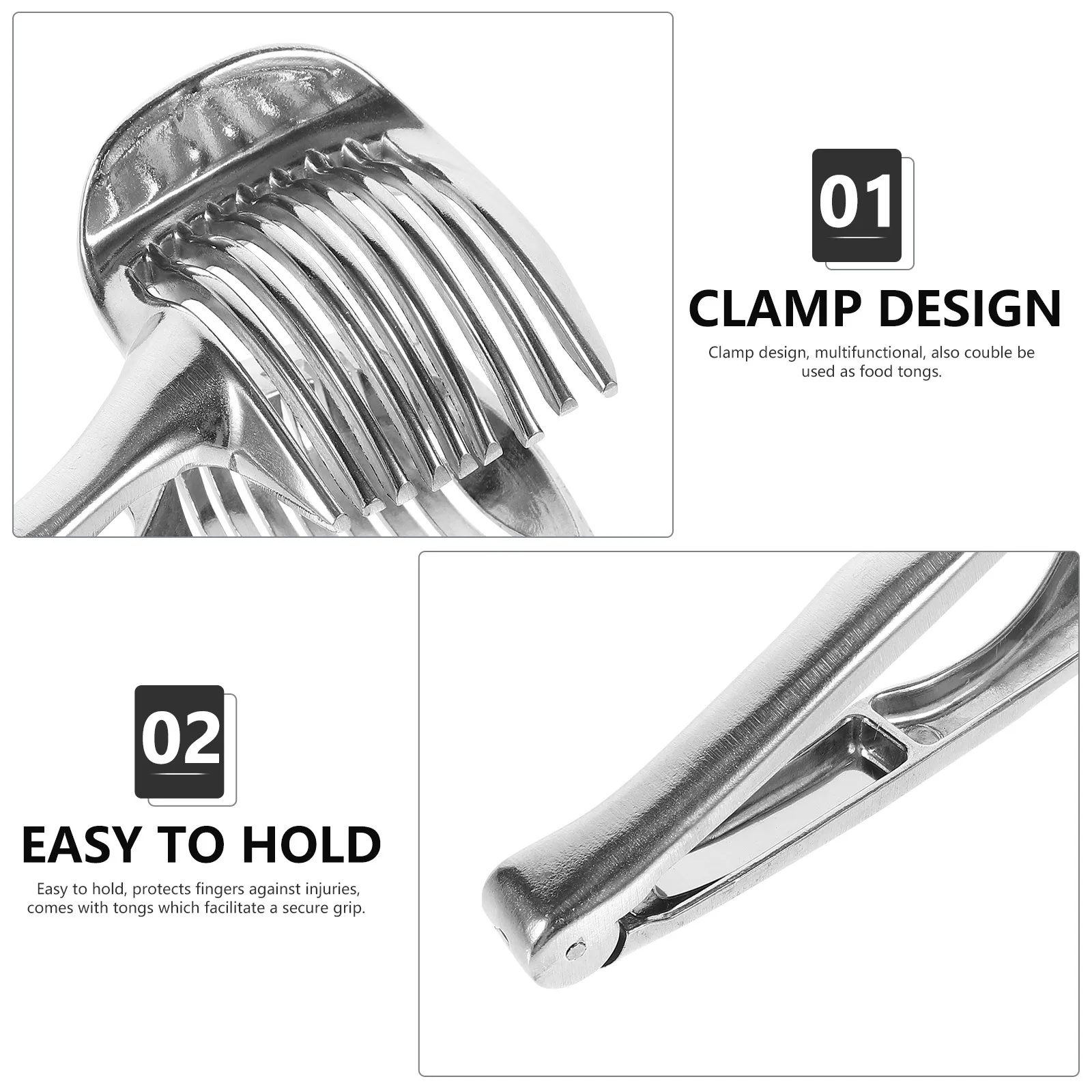 

Multipurpose Fruit Slicer Clamp Food Grade Aluminium Manual Tomato Lemon Cutter Kitchen Gadget Vegetable Cutter Tong Handheld