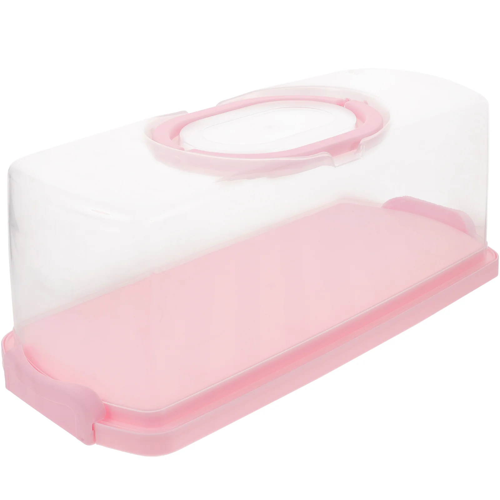 

Portable Bread Box Cake Carrier Reusable Transparent Containers for Shops Homes Lid Handle Easy Clean Airtight Storage Container