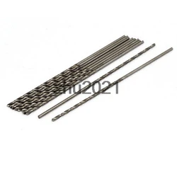 0.5/0.6/0.7/0.8/0.9/1/1.1/1.2/1.3/1.4/1.5/1.6/1.7-2mm Dia 100mm Length HSS Straight Shank Twist Drill Bit Drilling Tool 10pcs
