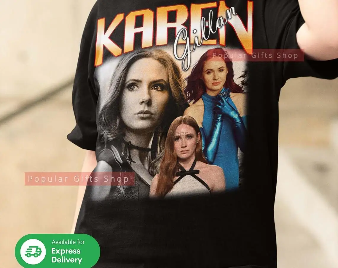 Karen Gillan Vintage Unisex Shirt Vintage Karen Gillan TShirt Gift For Him and Her Best Karen Gillan-