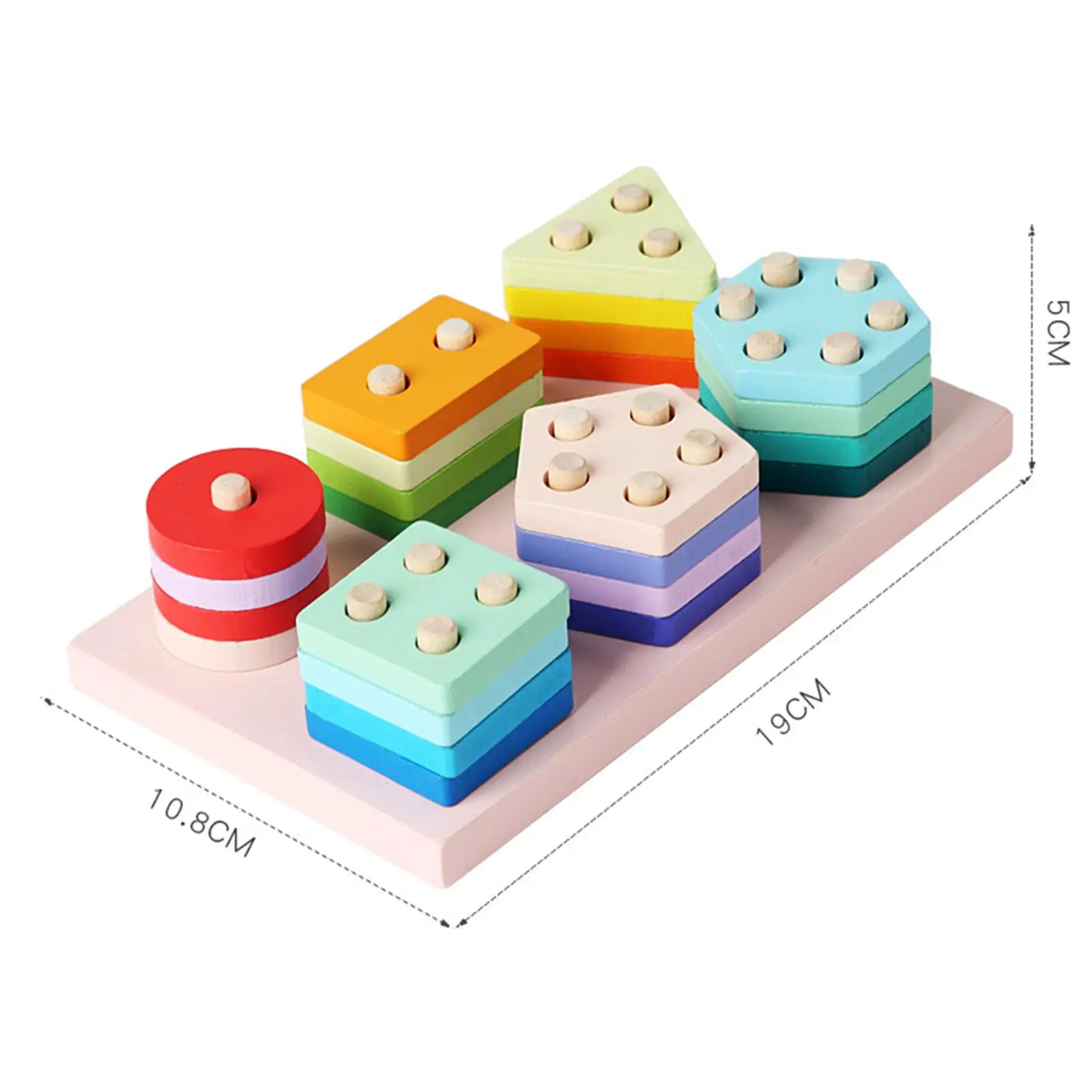 Houten vorm-matching puzzel Matching Shape-spel voor kinderen vanaf 3 jaar