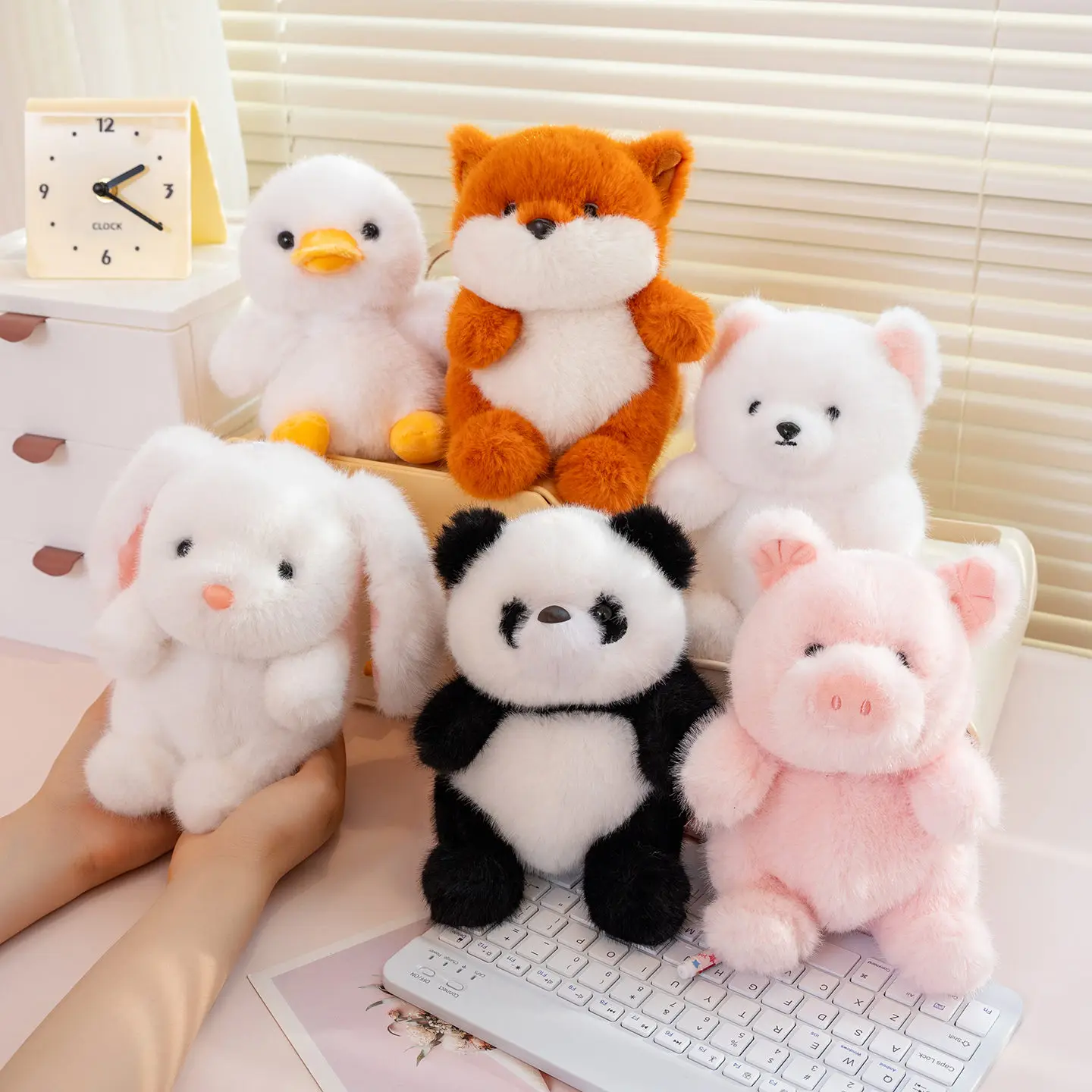

16cm Table Companion Doll Sitting Posture Pocket Pet Plush Doll Cat,Sloth,Rat,Panda ,Otter,Pig,Rat,Duck Plush Toy Kid Birthday G