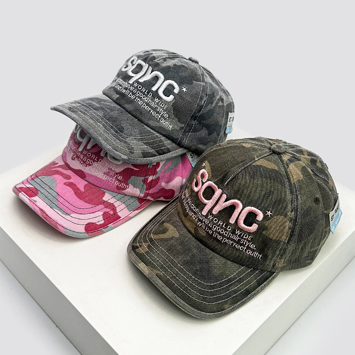 New Unisex American Style CAMO Letter Embroidery Baseball Hats Breathable Hip Hop Sunshade Peaked Caps Versatile Fashion Niche