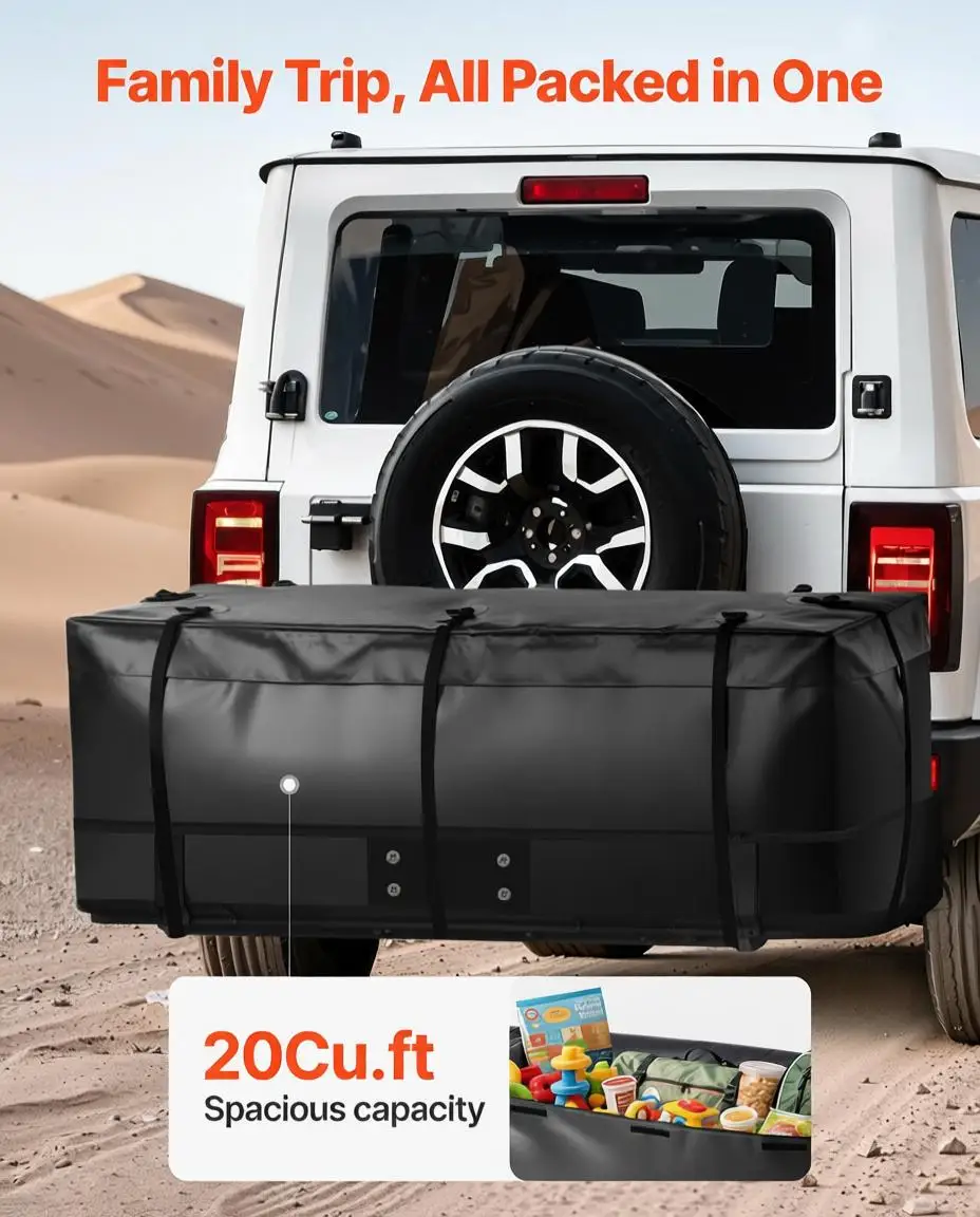 

Водонепроницаемая сумка-багажник для грузовика из ПВХ 840D, 59,84 x 23,9 x 24,02 дюйма (20 куб. футов), сверхпрочная сумка для перевозки грузов на кузове грузовика