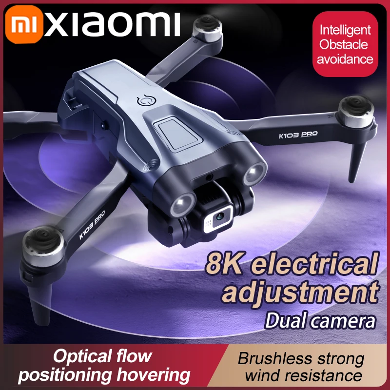 Xiaomi K103 Pro VR Drone 8K Aerial HD Dual Camera Photography FPV Helicopter Obstacle Avoidance Foldable RC Quadcopter Toy UAV