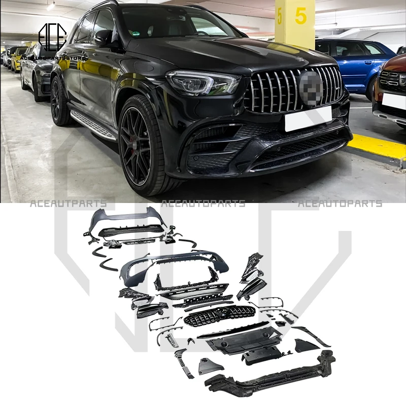 

Front Rear Car Bumpers For Mercedes Benz GLE W167 2020 2021 2022 Upgrade GLE63 AMG Body Kits