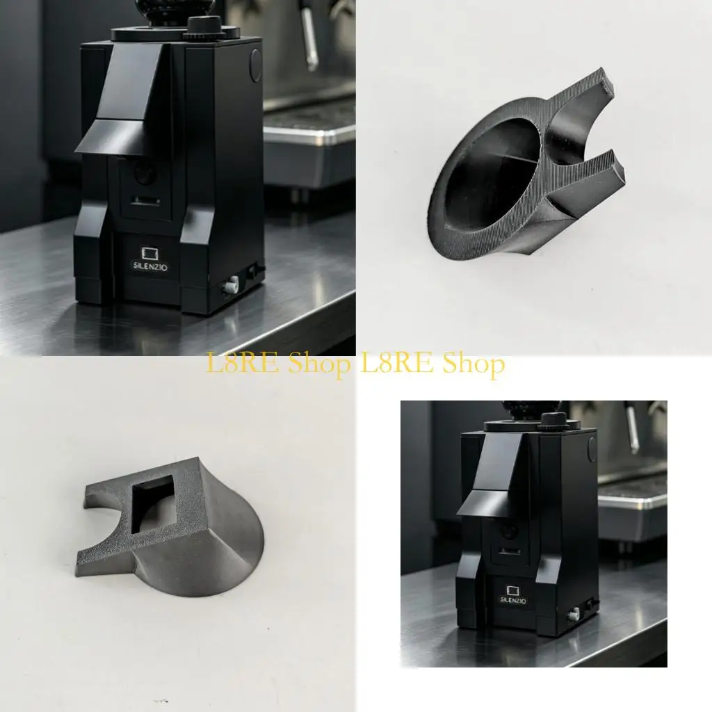 L8RE Black Coffee Grinder Funnel Part, PLA Outlet Guide with Clip-On Fit and Single Piece Design for Grounds Direction, Cup