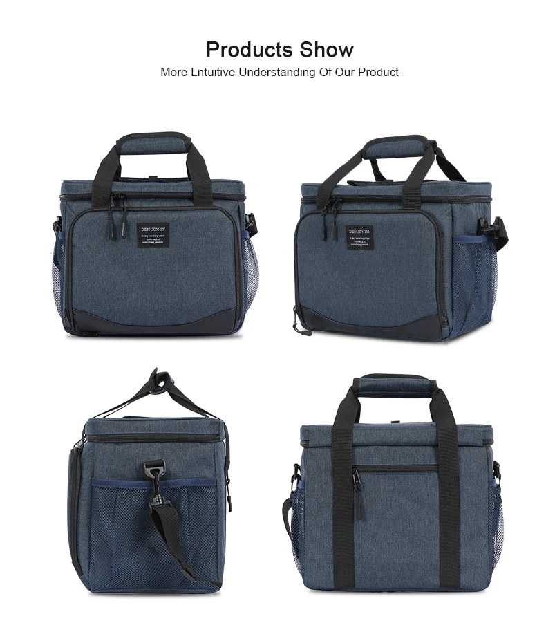 13L Thermische Tasche Mittagessen Box Für Arbeit Picknick Tasche Männer Auto Bolsa Kühlschrank Tragbare Eis Kühler Bier Handtasche Halten Lebensmittel rucksack – Detail 11