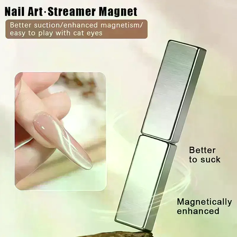 Super Strong Thick Strip Magnet Cat Eye Magnet For Nail Gel Polish 3D Line Strip Effect French Multi-Function Magnet Pen Tools