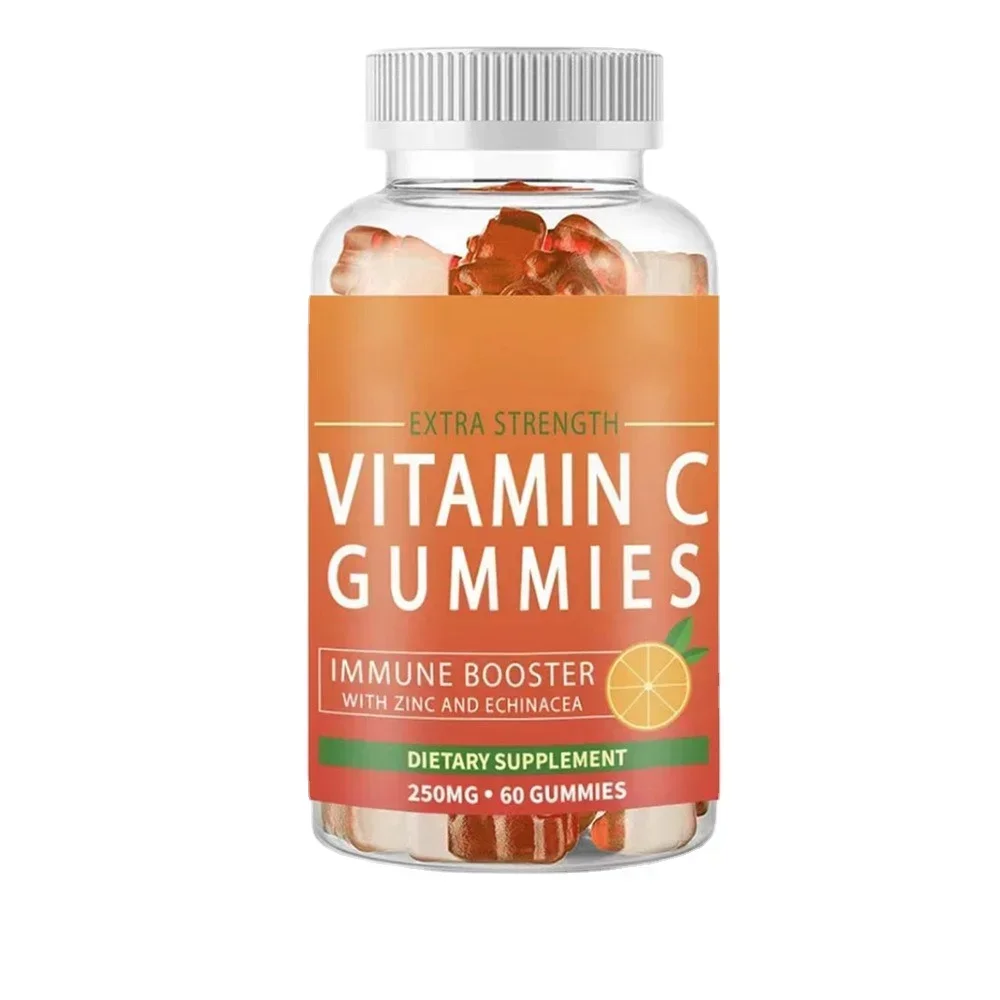 

1 bottle of orange flavored vitamin gummies to improve immunity supplement nutrition and health food