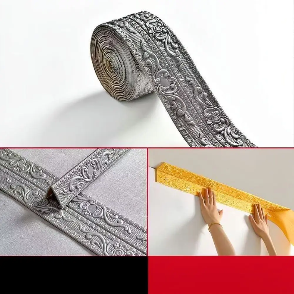 Modern Decorative Border Tape PVC Furniture Wall Trim Strip Adhesive Home Interior Decorating Wallpaper Edge Covering