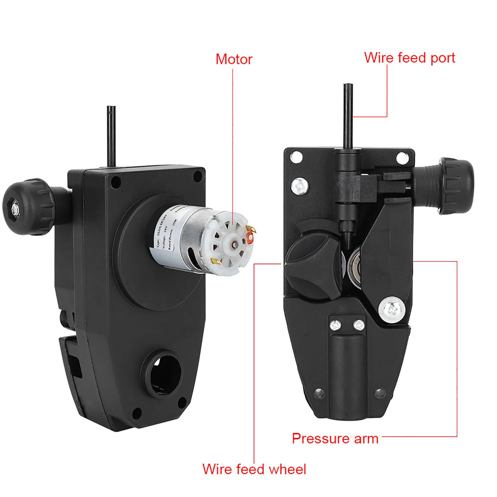 DC 24V 10W Mig Welder Roll Wire Feed Motor 0.8/1.0mm Soldering Wire Feeder Machine Soldering Wire Feeder Mig Welder Wire Feeder