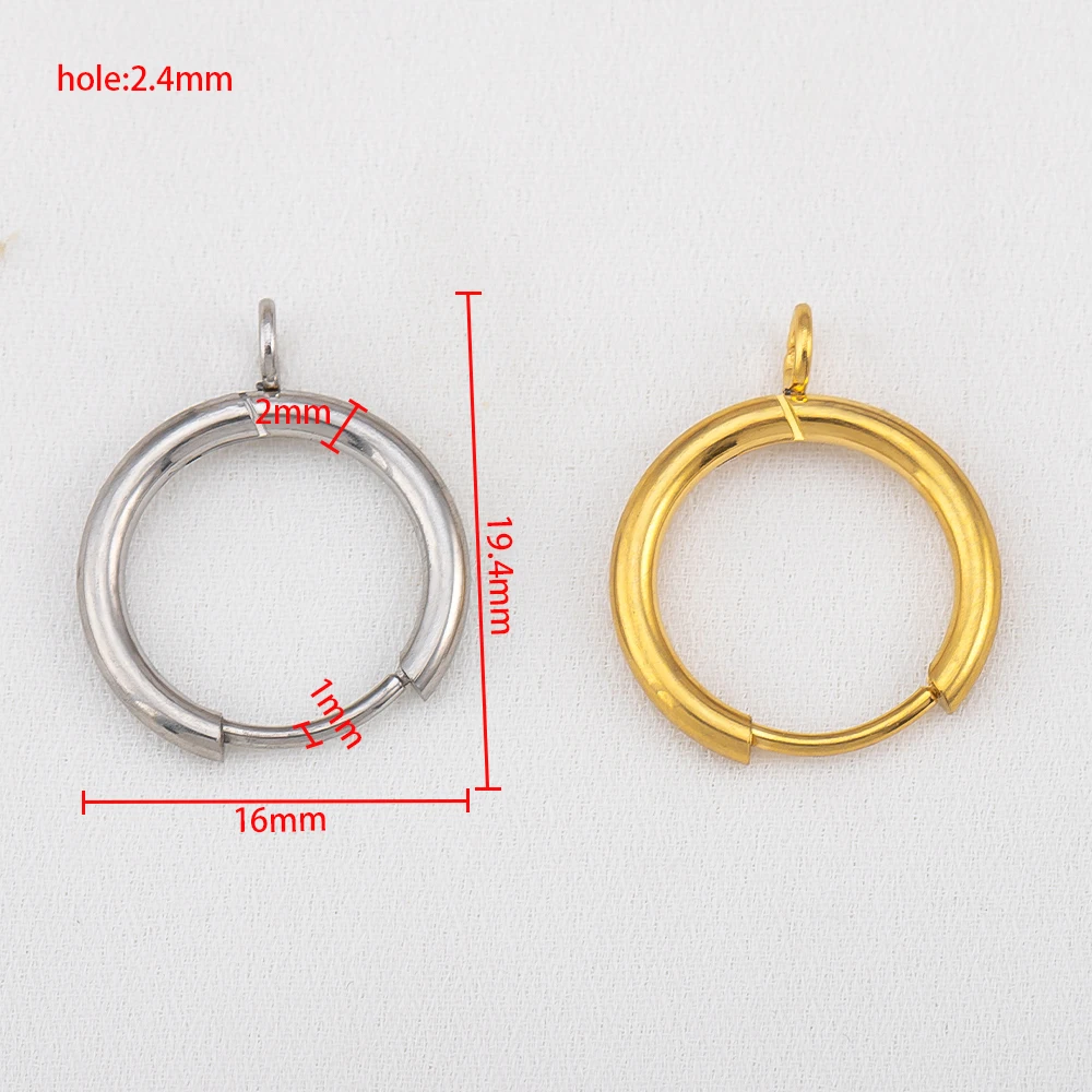 2pcs 10pcs Stainless Steel Earrings Accessories Base Earring Hook With Hole Women French Earring Settings for DIY Jewelry Making view 6