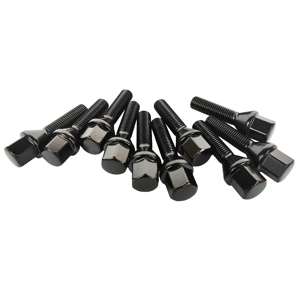 

Черные 10 шт. 12x1.5 | 12x1.25 | 14x1.5 | 14x1.25 | 40 мм | 45 мм | 50 мм | Болты-проставки для колес с коническим седлом 55 мм для BMW 5 серии