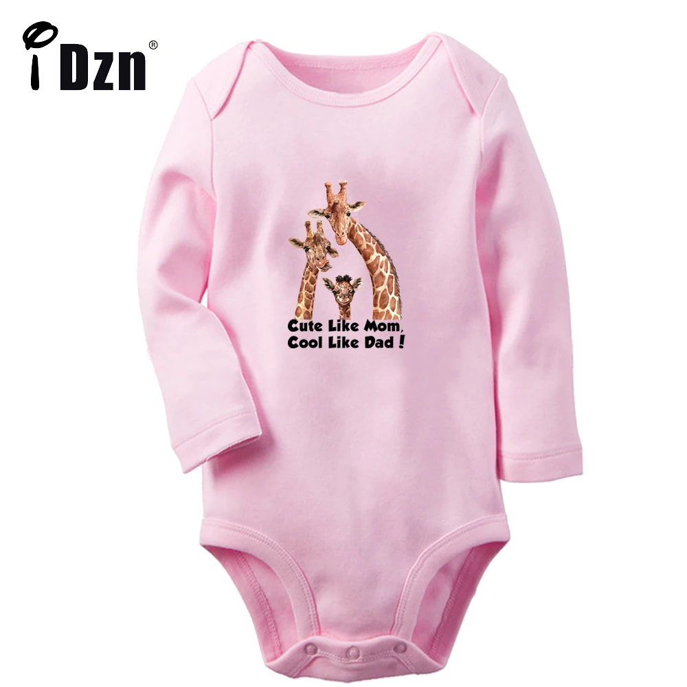 Little Giraffe Baby Boys Rompers Cute Like Mom Cool Like Dad Baby Girls Bodysuit Mam's Little Cutie Infant Long Sleeves Jumpsuit