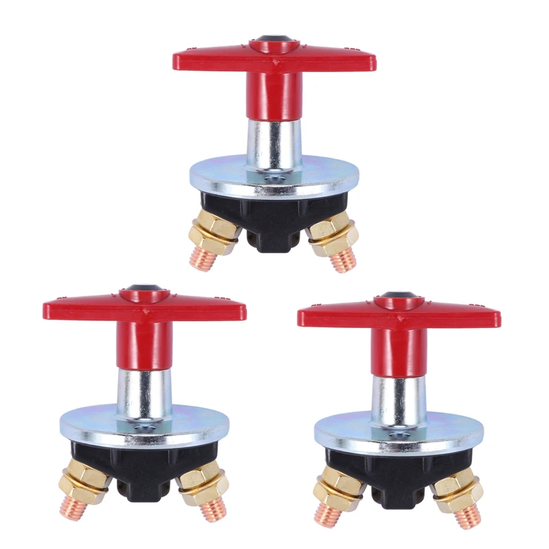 

3X 1500 Amp Fixed Key Battery Isolator Cut Off Kill Switch 12V / 24V Heavy Duty Electrical Switch