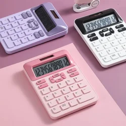 12-cijferige Grote Lcd-Display Calculator Standaardfunctie Calculator Met Zonne-Energie En Batterij Dual Power Voor Thuis Basic Desktop Kantoor