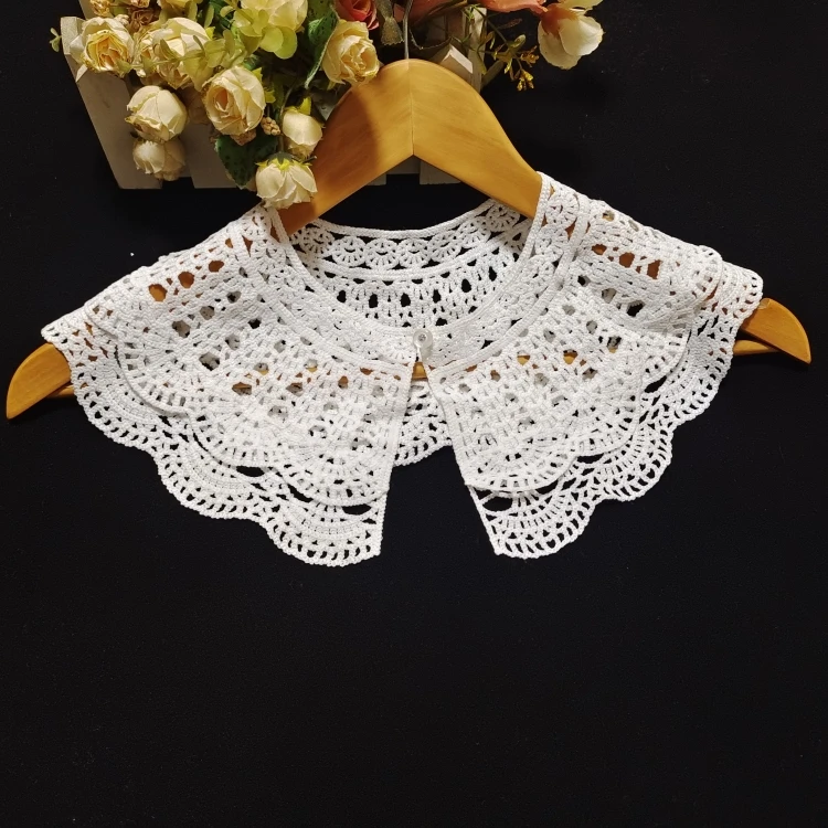 Lace Collar Scarf Hollow Doll Collar Sweater Decorative Small Collar Versatile Hoodie Decoration Korean Style Mixed Fabric