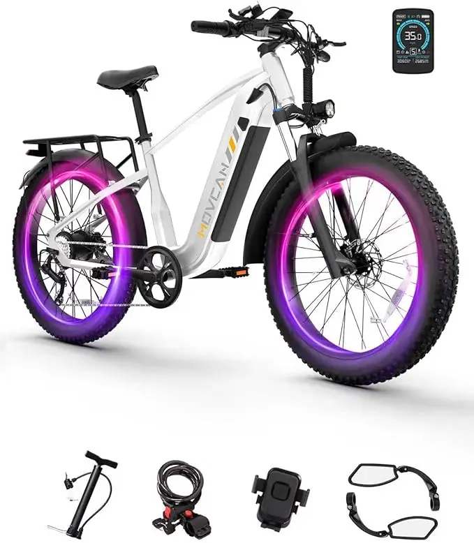 

Electric Bike for Adults, 2000W Motor Peak 2500W Up to 35MPH,26" Fat Tire Ebike,48V 20.8AH Hidden Removable Battery 70Miles Hydr