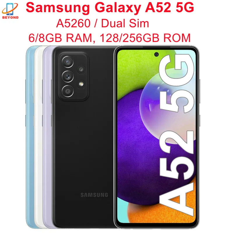 Samsung Galaxy A52 телефон, экран 6,5 дюймов, Восьмиядерный, 6/8 ГБ ОЗУ