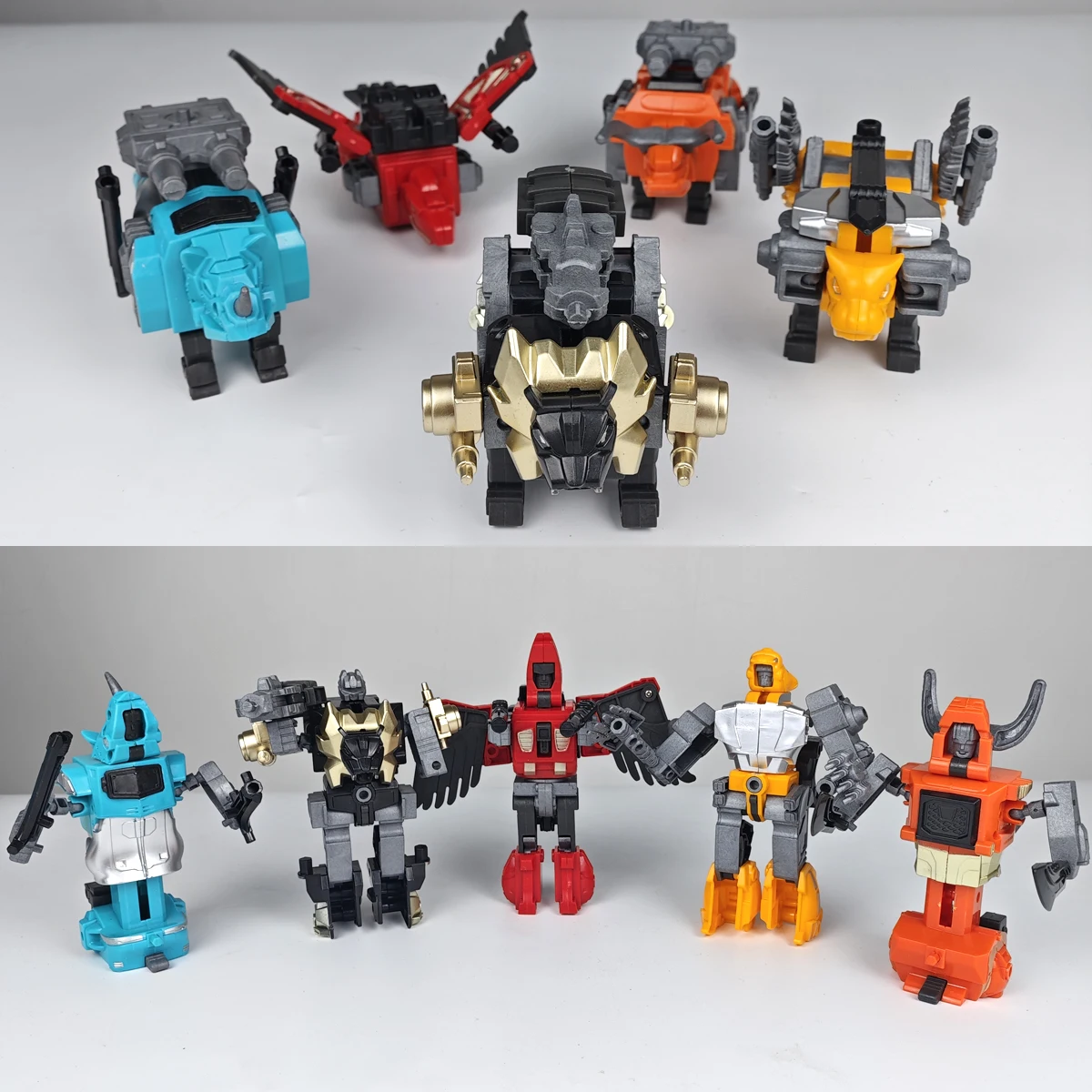 Mechanical besta robô transformação 21cm 5 em 1 predacons tengyang predaking figura de ação brinquedos infantis presente