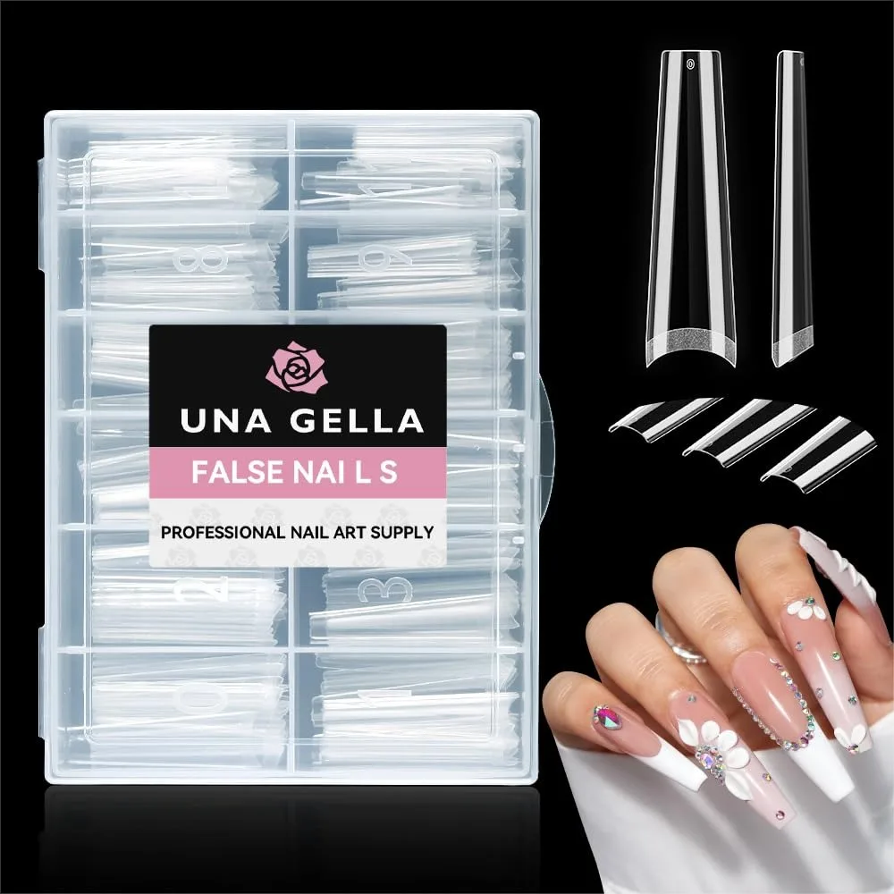 

Coffin Fake Nails Tips Extra Long 216 PCS XXL Acrylic False Nails Long Ballerina Nail Tips with Box for Nail Salons Home DIY, 12