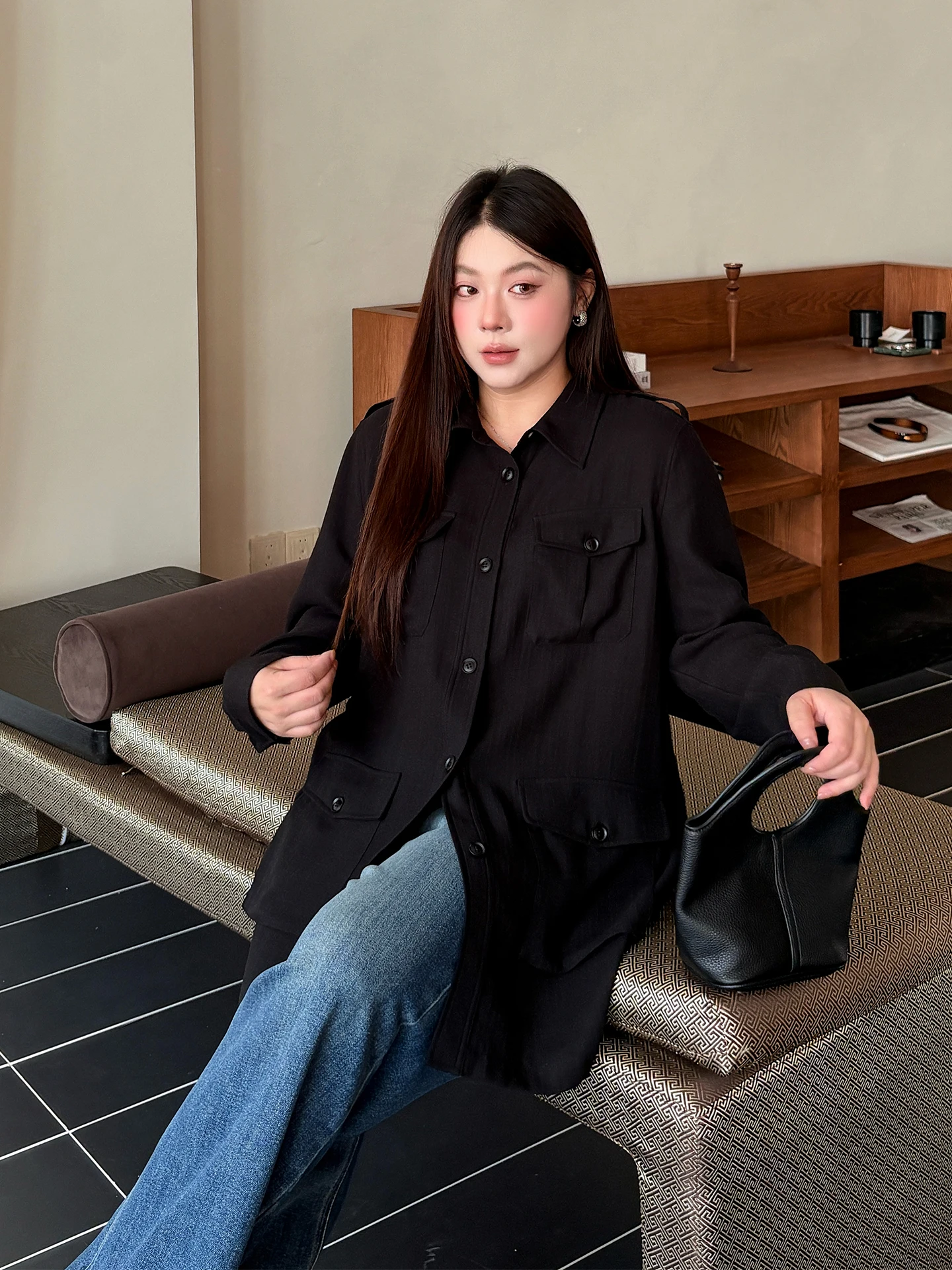 

Свободная женская рубашка с длинным рукавом больших размеров в корейском стиле, повседневная, модная, с эффектом утяжки, имитация льна, для работы