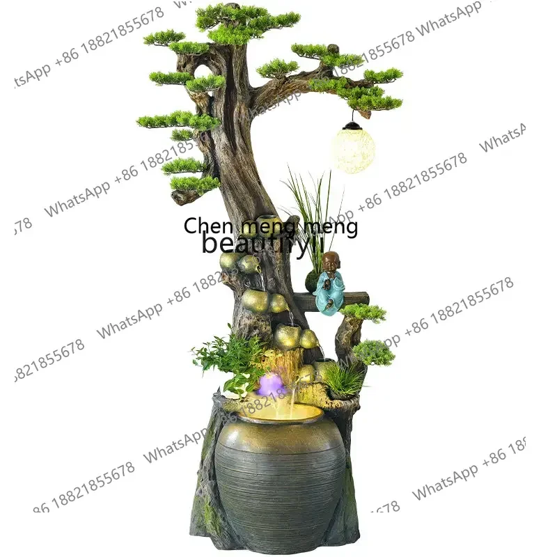 ss7486 Pachira Macrocarpa Lucky Tree Flowing Water Ornaments Company Opening Gifts Home Living Room Facade Shop Ornament Furnish