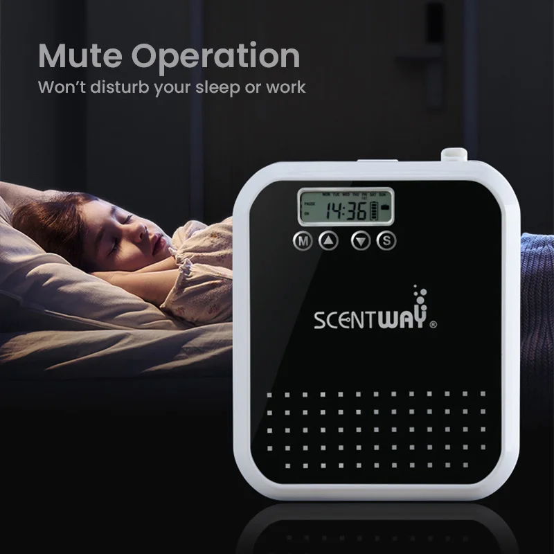 Diffusore di profumo per uso domestico Aromizer alimentato a batteria diffusore di olio essenziale dispositivo di profumo dell'aroma a parete Display intelligente