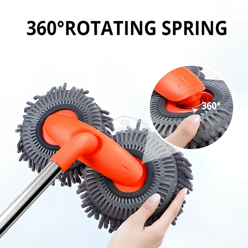 

Telescopic Multi-Functional Car Cleaning Kit, Includes Microfiber Brush, Mop and Cleaning Cloths, Universal Cleaning Accessories
