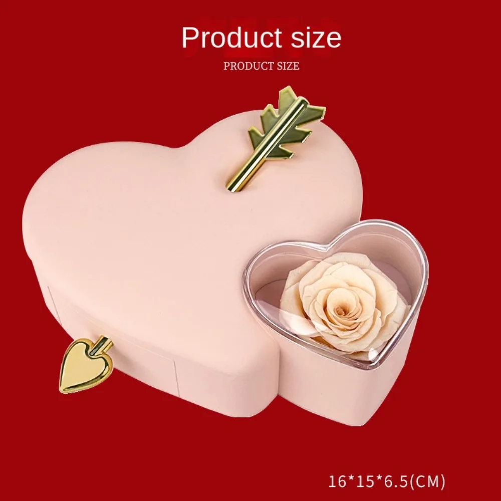جديد ثقب القلب زهرة الورد هدية مربع الصابون زهرة الأحمر صندوق مجوهرات هدية التعبئة والتغليف صندوق ورقي هدايا عيد الحب