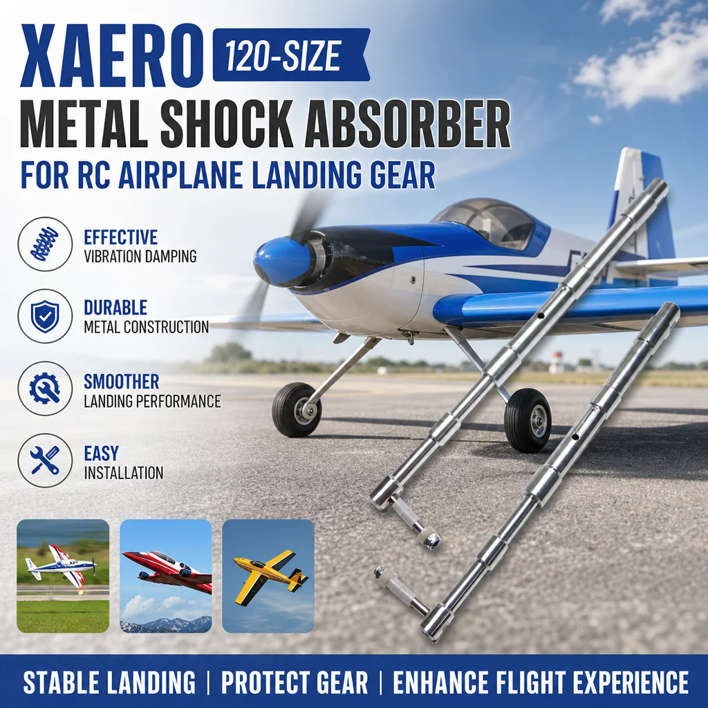 

XAERO120-Size Metal Shock Absorber for RC Airplane Landing Gear with Vibration Damping