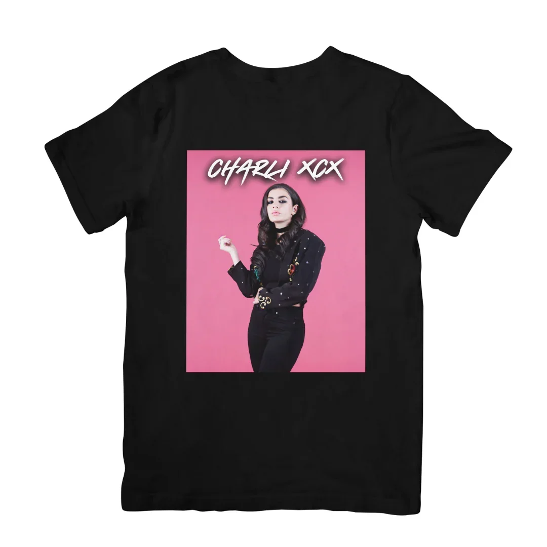 

2025-26 Summer Charli XCX Graphic 100%Pure Cotton Printed POP ARTISTS Trend T-shirt Unisex Oversized Casual Breathable Y2k Loose