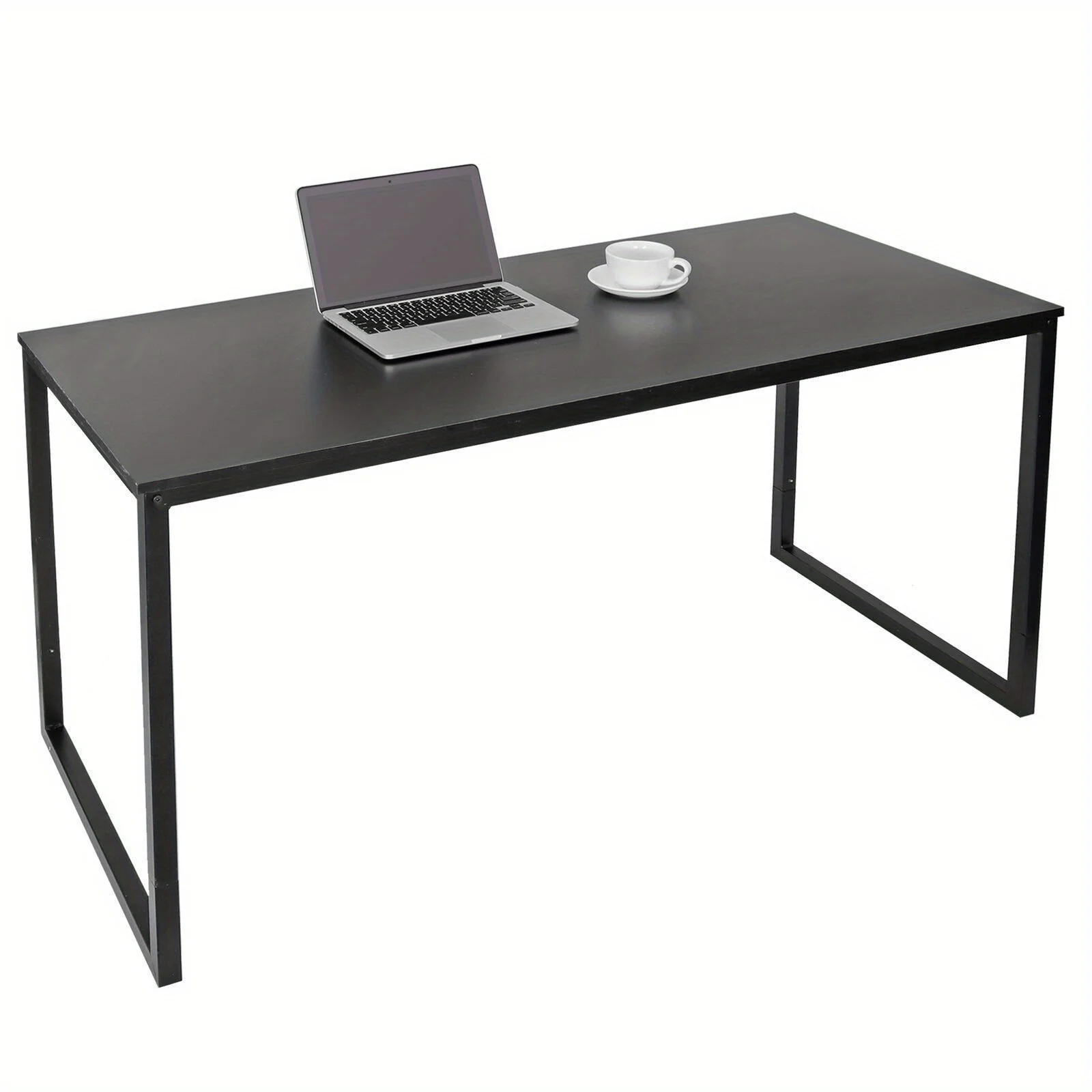 Bureau d'ordinateur de 55 pouces, grande table pour ordinateur portable, PC, étude, écriture, bureau pour la maison, noir