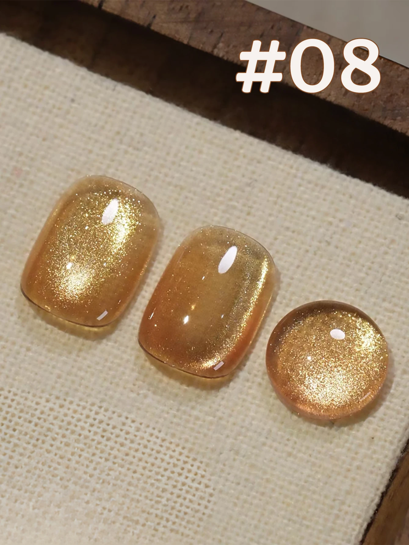 1 stücke WS Goldene Jahre Cat Eye Gel Nagellack 2025 Herbst Glitter Meilad Bleaching Karamell Farbe Cat Eye Nail art Nagel liefert