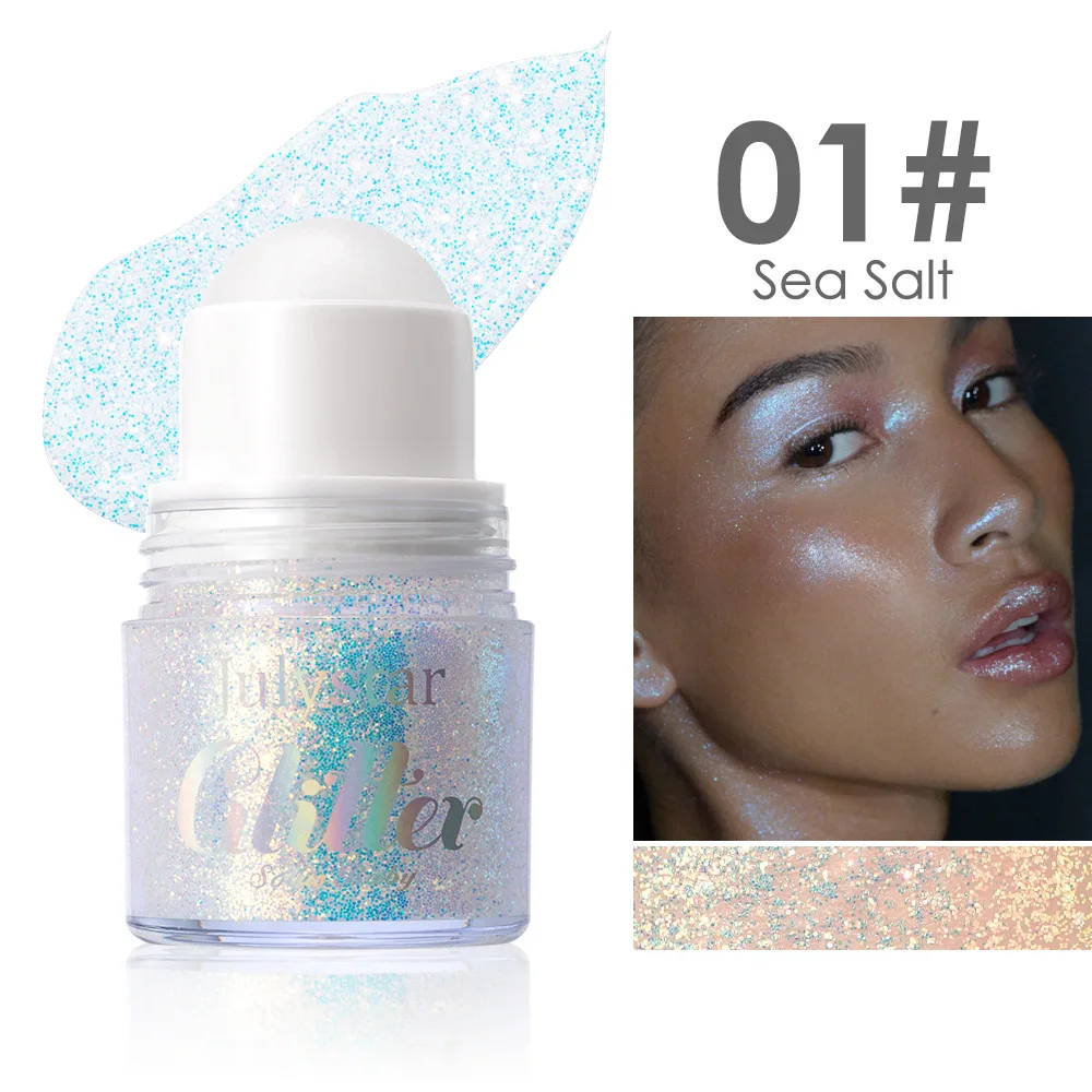 جل لامع على شكل كرة دوارة مكون من 8 ألوان - لامع للوجه والجسم مكتنز، سهل الاستخدام ويدوم طويلاً للحفلات والنوادي الليلية والمسرح #6